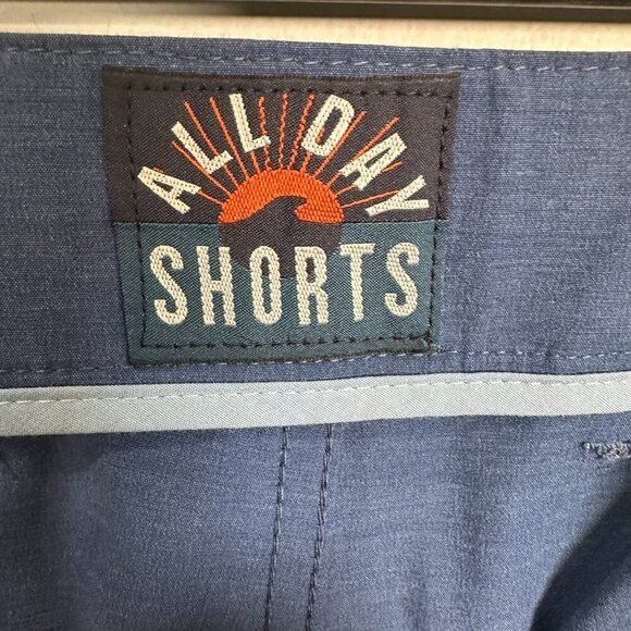 Faherty Belt Loop All Day Shorts Casual Comfort Blue Men's Size 38 Chino - Picture 7 of 10